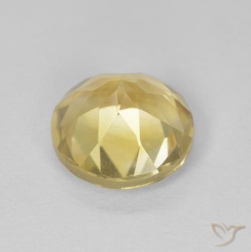 Citrino Castanho Dourado Muito Claro Natural 1.87ct, Redondo, VVS