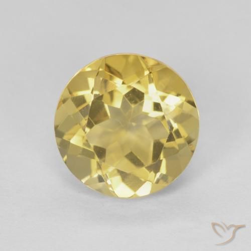 1.96ct Natural Castanho Dourado Muito Claro Citrino, Redondo, VVS