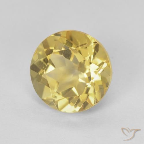 Citrino Castanho Dourado Muito Claro Natural 1.96ct, Redondo, VVS