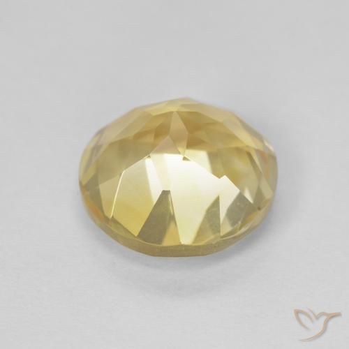 Citrino Castanho Dourado Muito Claro Natural 1.96ct, Redondo, VVS