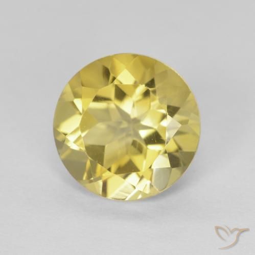 Citrino Amarelo dourado Natural 1.86ct, Redondo, VVS