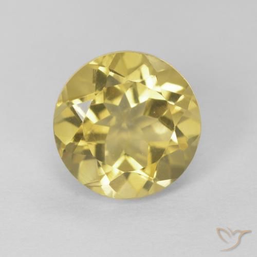1.93ct Natural ouro amarelado Citrino, Redondo, VVS