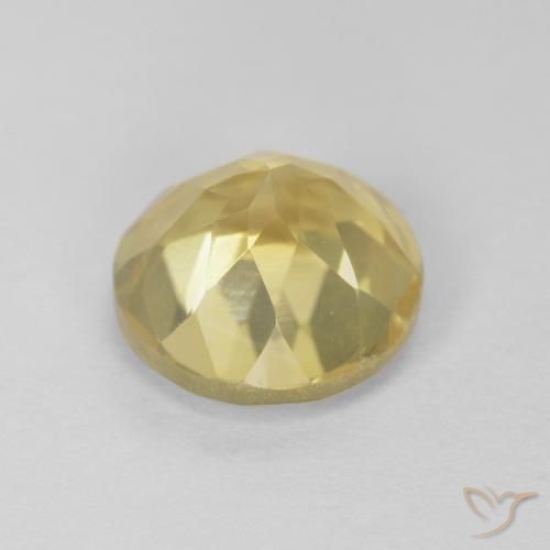 Citrino ouro amarelado Natural 1.93ct, Redondo, VVS