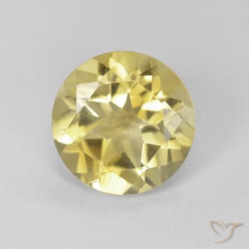 1.75ct Natural ouro amarelado Citrino, Redondo, VVS
