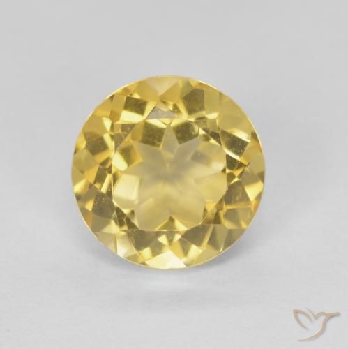 1.86ct Natural Dourado Citrino, Redondo, VVS