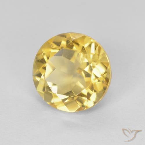 Citrino Dourado Natural 1.86ct, Redondo, VVS