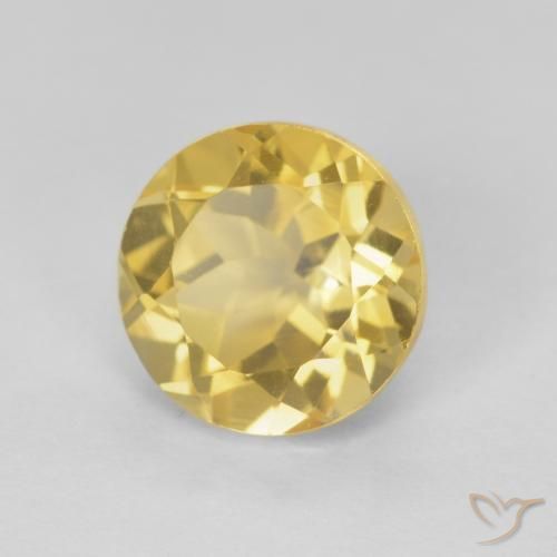 Citrino Luz Dourada Natural 1.97ct, Redondo, VVS