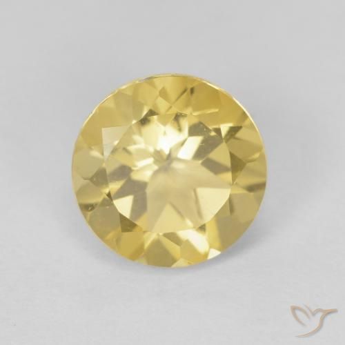1.88ct Natural Luz amarela Citrino, Redondo, VVS