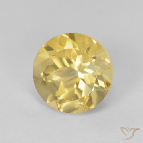 Citrino Castanho Dourado Muito Claro Natural 1.96ct, Redondo, VVS