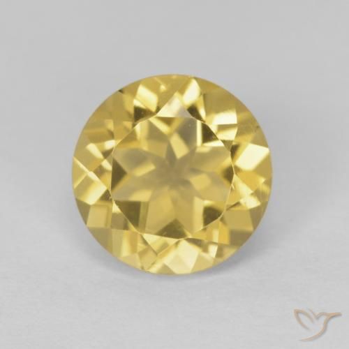 1.97ct Natural Amarelo Dijon Citrino, Redondo, VVS