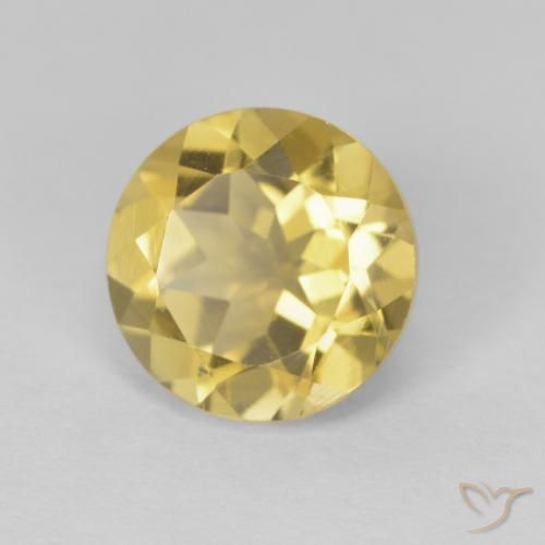 Citrino Amarelo Dijon Natural 1.97ct, Redondo, VVS