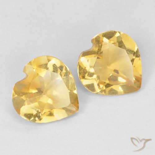 Pedras preciosas de Citrino Luz amarela natural de 1.21 ct, Coração, VVS