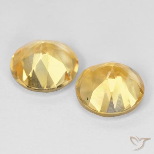 Pedras preciosas de Citrino ouro amarelado natural de 3.52 ct, Redondo, VVS