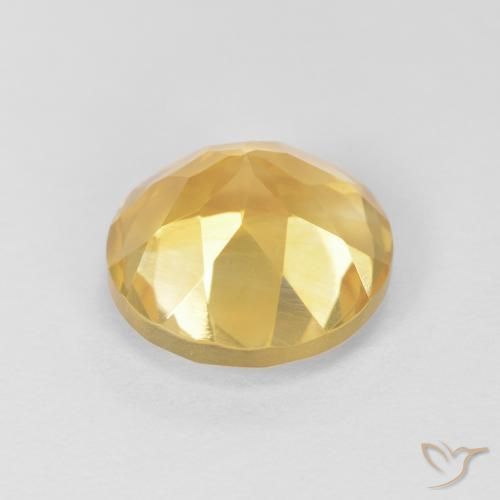 Citrino Amarelo Dourado Claro Natural 2.05ct, Redondo, VVS