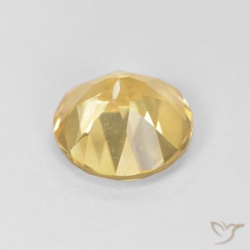 Citrino Amarelo Dourado Claro Natural 1.77ct, Redondo, VVS