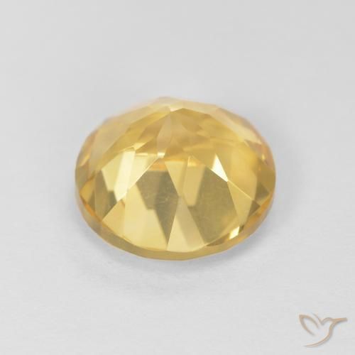 Citrino Amarelo Dourado Claro Natural 1.98ct, Redondo, VVS
