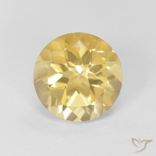 1.86ct Natural Luz Dourada Citrino, Redondo, VVS