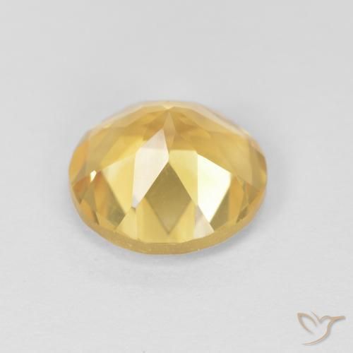 Citrino Amarelo Dourado Claro Natural 1.74ct, Redondo, VVS
