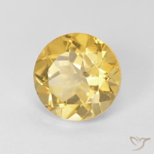 Citrino Luz Dourada Natural 1.96ct, Redondo, VVS