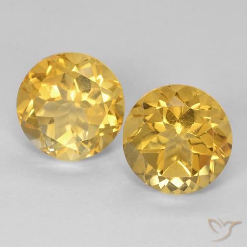 3.89ctw Natural Dourado Citrino, Redondo, VVS-VS
