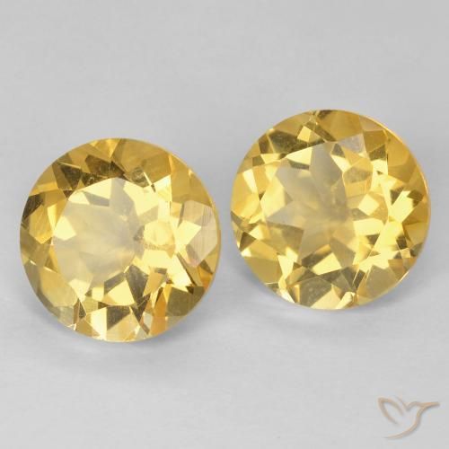 Pedras preciosas de Citrino Ouro natural de 3.71 ct, Redondo, VVS-VS