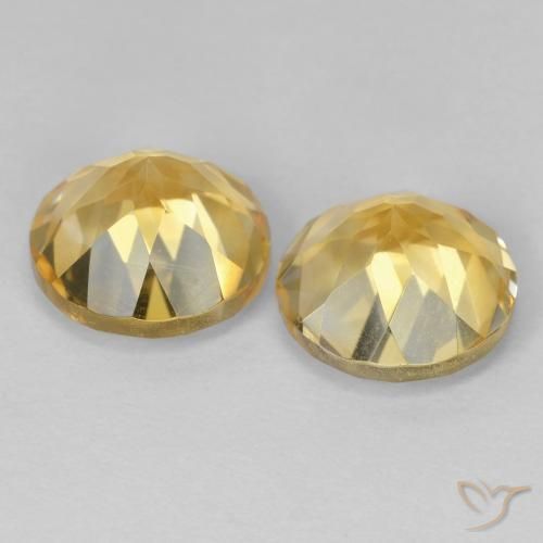 Pedras preciosas de Citrino Ouro natural de 3.71 ct, Redondo, VVS-VS