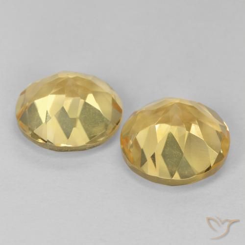 Pedras preciosas de Citrino Dourado natural de 3.71 ct, Redondo, VVS