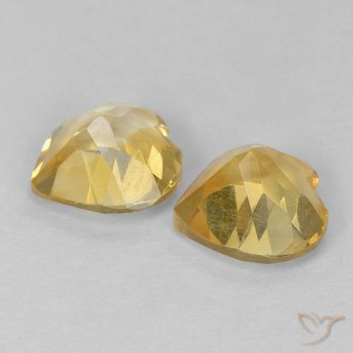 Pedras preciosas de Citrino Ouro natural de 1.33 ct, Coração, VVS-VS