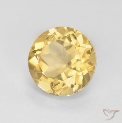 Citrino Dourado Natural 1.81ct, Redondo, VVS