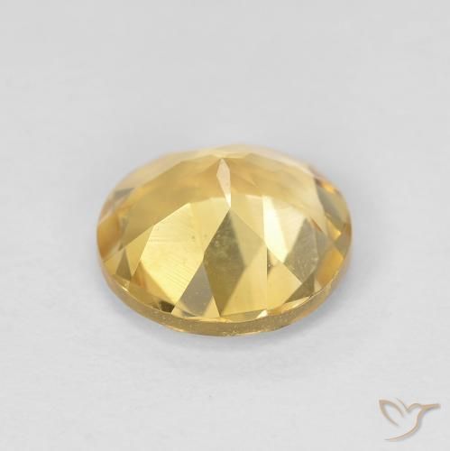 Citrino ouro médio Natural 1.64ct, Redondo, VVS