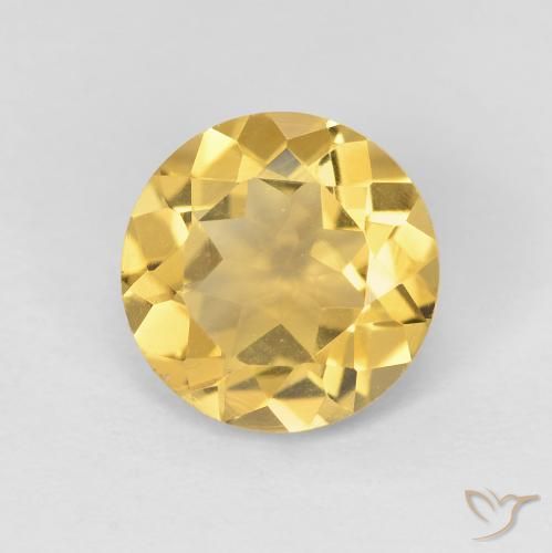 1.80ct Natural Dourado médio Citrino, Redondo, VVS