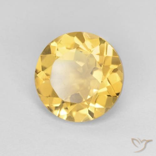 Citrino Dourado médio Natural 1.80ct, Redondo, VVS