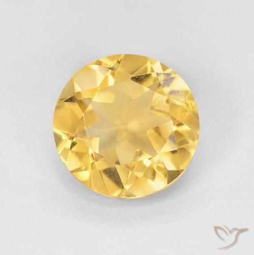 1.73ct Natural ouro médio Citrino, Redondo, VVS-VS