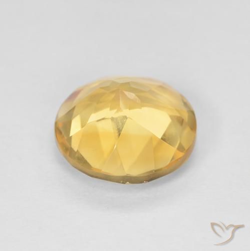 Citrino ouro médio Natural 1.73ct, Redondo, VVS-VS