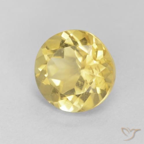 Citrino ouro brilhante Natural 1.94ct, Redondo, VVS