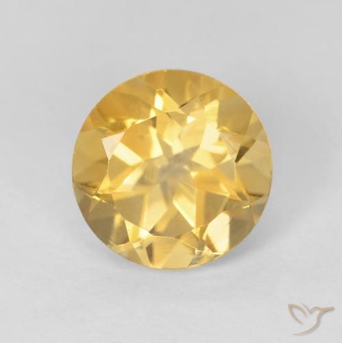 2.01ct Natural ouro médio Citrino, Redondo, VVS-VS