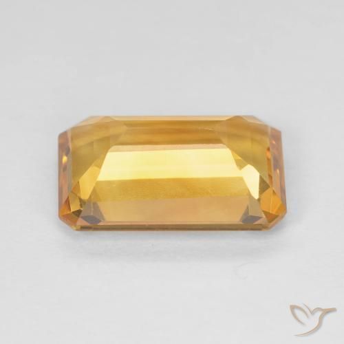 Citrino Laranja escuro-dourado Natural 3.51ct, Corte Octógono / Esmeralda, VVS-VS