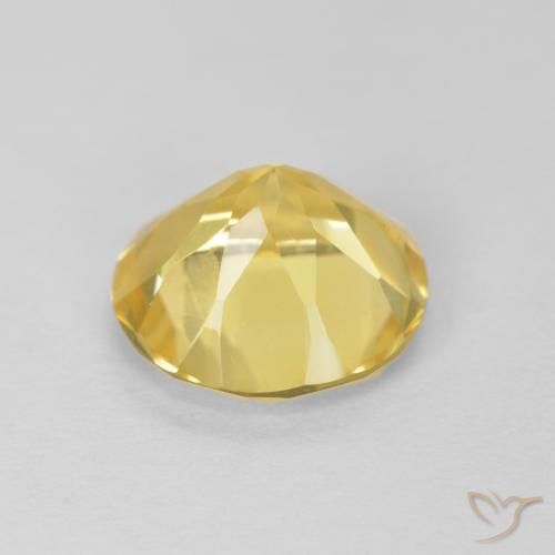 Citrino amarelo médio Natural 1.57ct, Redondo, VVS