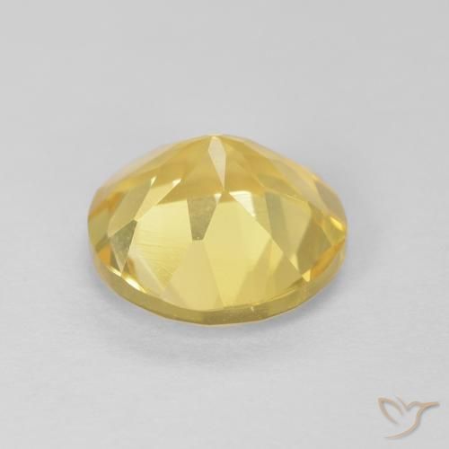 Citrino amarelo médio Natural 1.69ct, Redondo, VVS