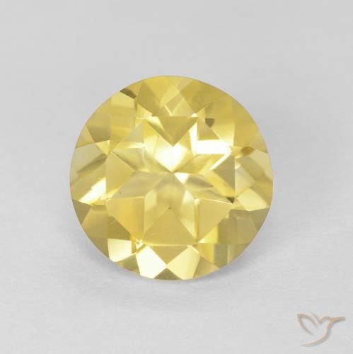 1.66ct Natural Amarelo Toscana Citrino, Redondo, VVS