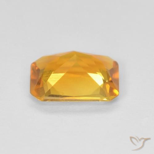 Citrino ouro brilhante Natural 1.20ct, Corte Octógono / Esmeralda, VVS-VS