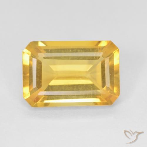 3.45ct Natural ouro médio Citrino, Corte Esmeralda, VVS-VS