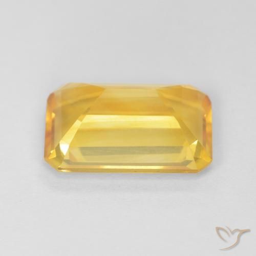 Citrino ouro médio Natural 3.45ct, Corte Octógono / Esmeralda, VVS-VS