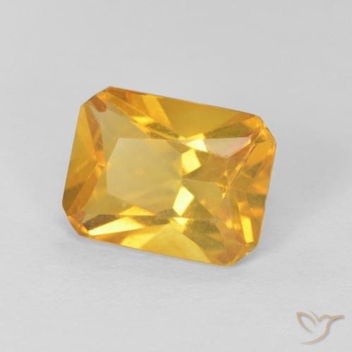 Citrino ouro brilhante Natural 1.28ct, Corte Octógono / Esmeralda, VVS-VS
