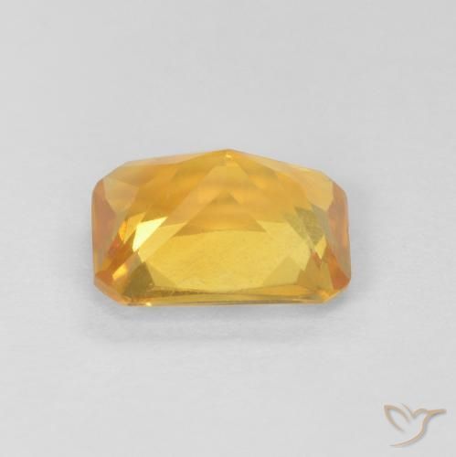 Citrino ouro brilhante Natural 1.28ct, Corte Octógono / Esmeralda, VVS-VS