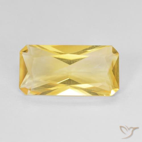 3.17ct Natural ouro médio Citrino, Corte Esmeralda, VVS