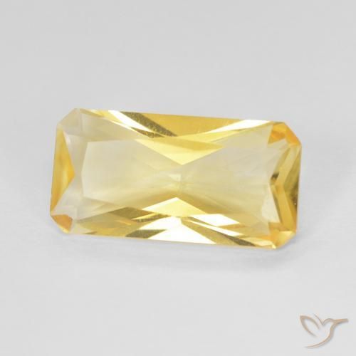 Citrino ouro médio Natural 3.17ct, Corte Octógono / Esmeralda, VVS