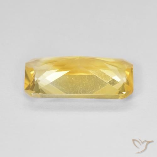 Citrino ouro médio Natural 3.17ct, Corte Octógono / Esmeralda, VVS