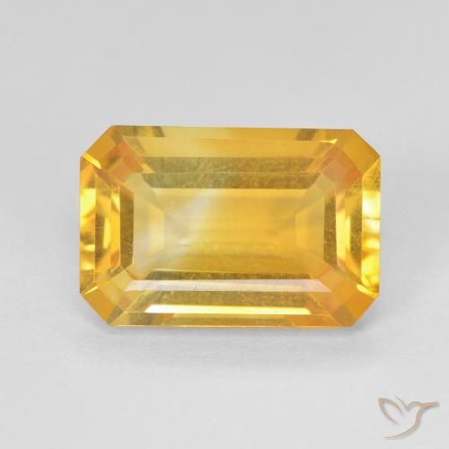 3.70ct Natural Dourado Citrino, Corte Esmeralda, VVS-VS