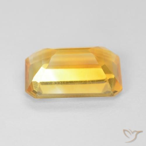 Citrino Dourado Natural 3.70ct, Corte Octógono / Esmeralda, VVS-VS